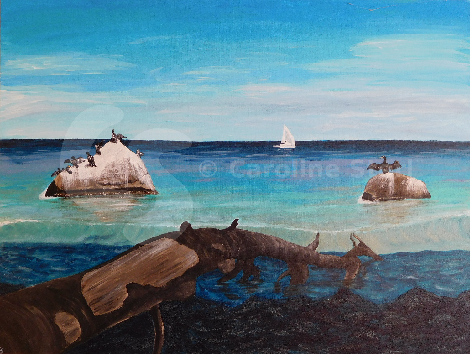 Painting: On the Beach
